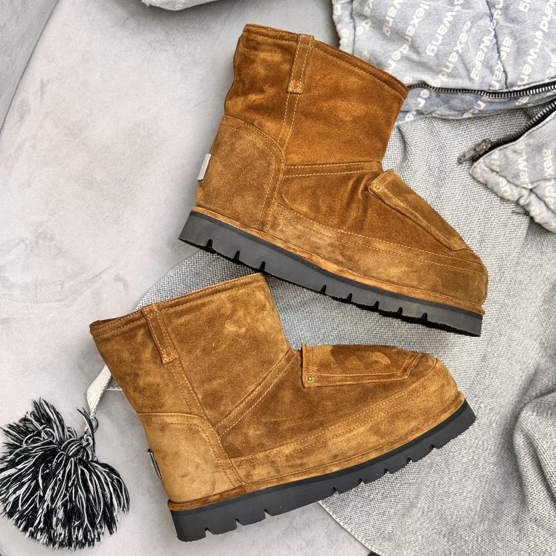 Acne Studios Tobacco Brown Shearling Leather Boots - PerfectKickZ