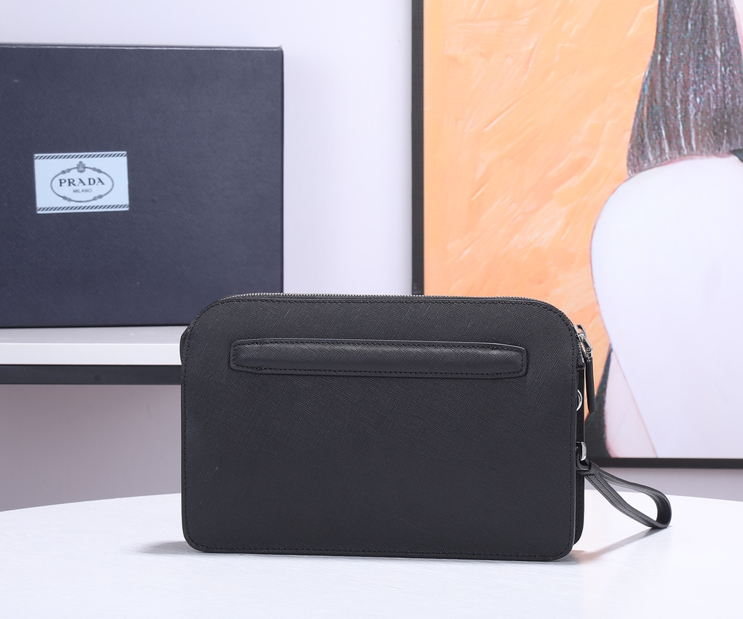 Prada Saffiano Leather Clutch  (26.5*17*5cm) - PerfectKickZ