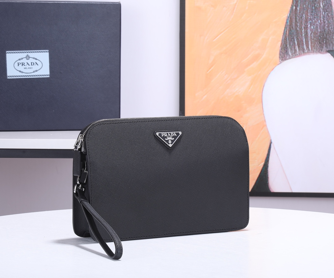 Prada Saffiano Leather Clutch  (26.5*17*5cm) - PerfectKickZ