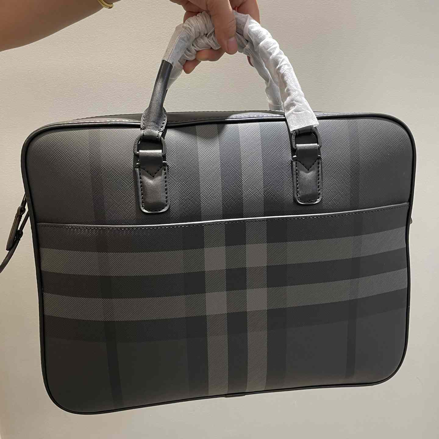 Burberry Ainsworth Checked Zipped Briefcase - PerfectKickZ
