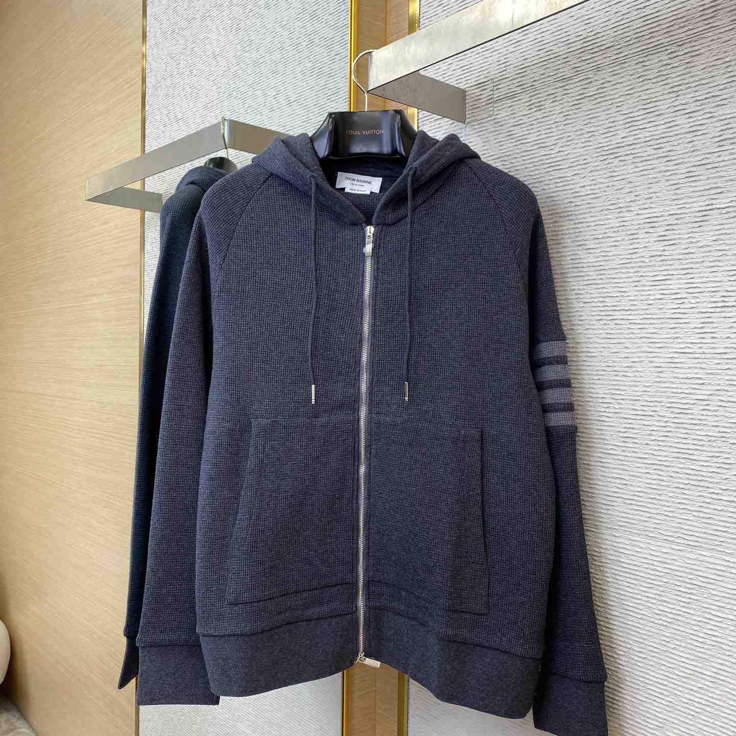 Thom Browne 4-Bar Zip-Up Cashmere Hoodie - PerfectKickZ