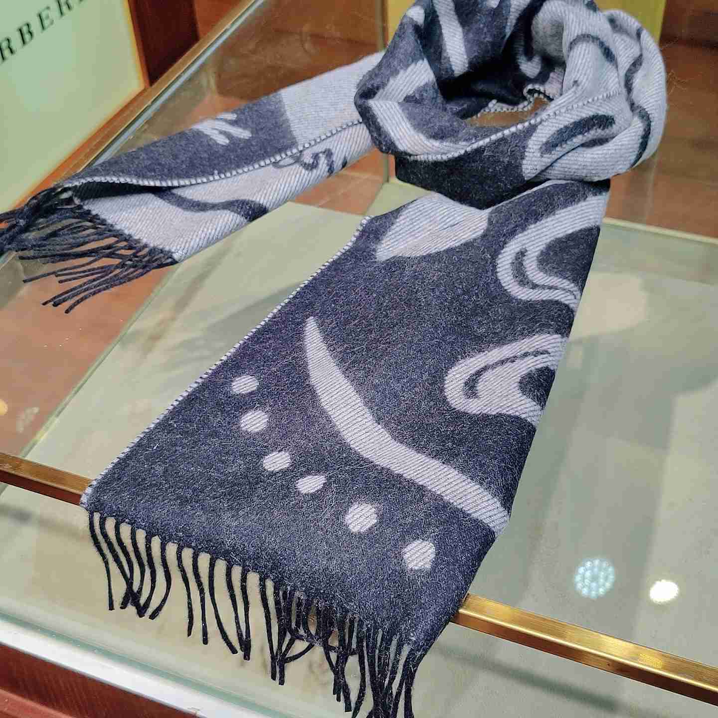 Burberry Mirrored Horse Cashmere Scarf - PerfectKickZ