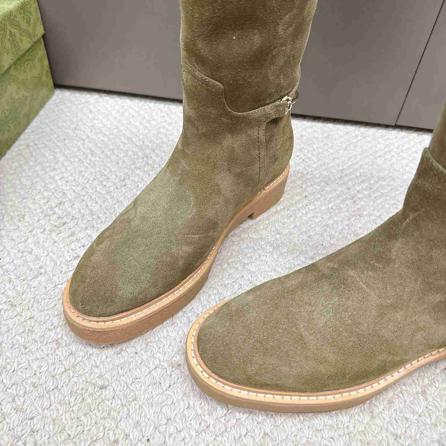 Gucci Women's Slim Horsebit Boot - PerfectKickZ