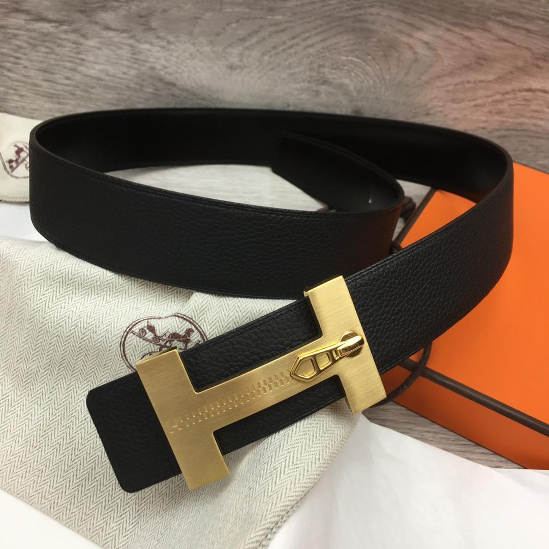 Hermes Leather H Buckle Belt - PerfectKickZ