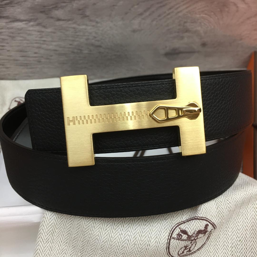 Hermes Leather H Buckle Belt - PerfectKickZ