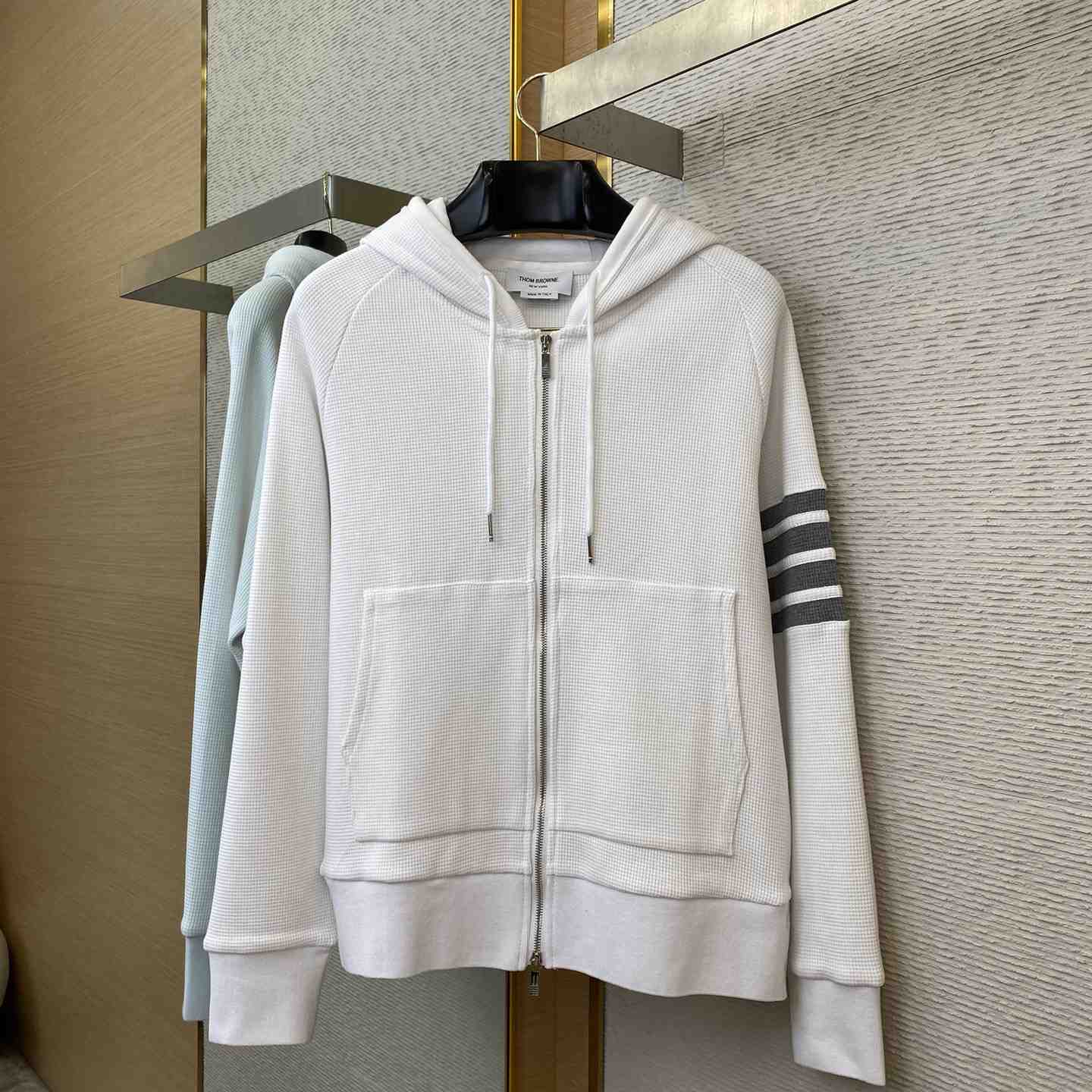 Thom Browne 4-Bar Zip-Up Cashmere Hoodie - PerfectKickZ