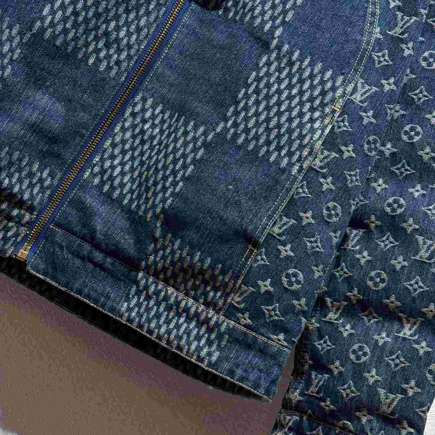 Louis Vuitton Wave Damier Denim Jacket - PerfectKickZ