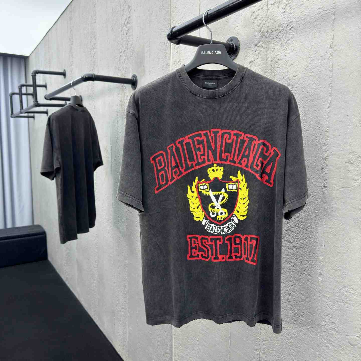 Balenciaga College T-Shirt 'Black' - PerfectKickZ
