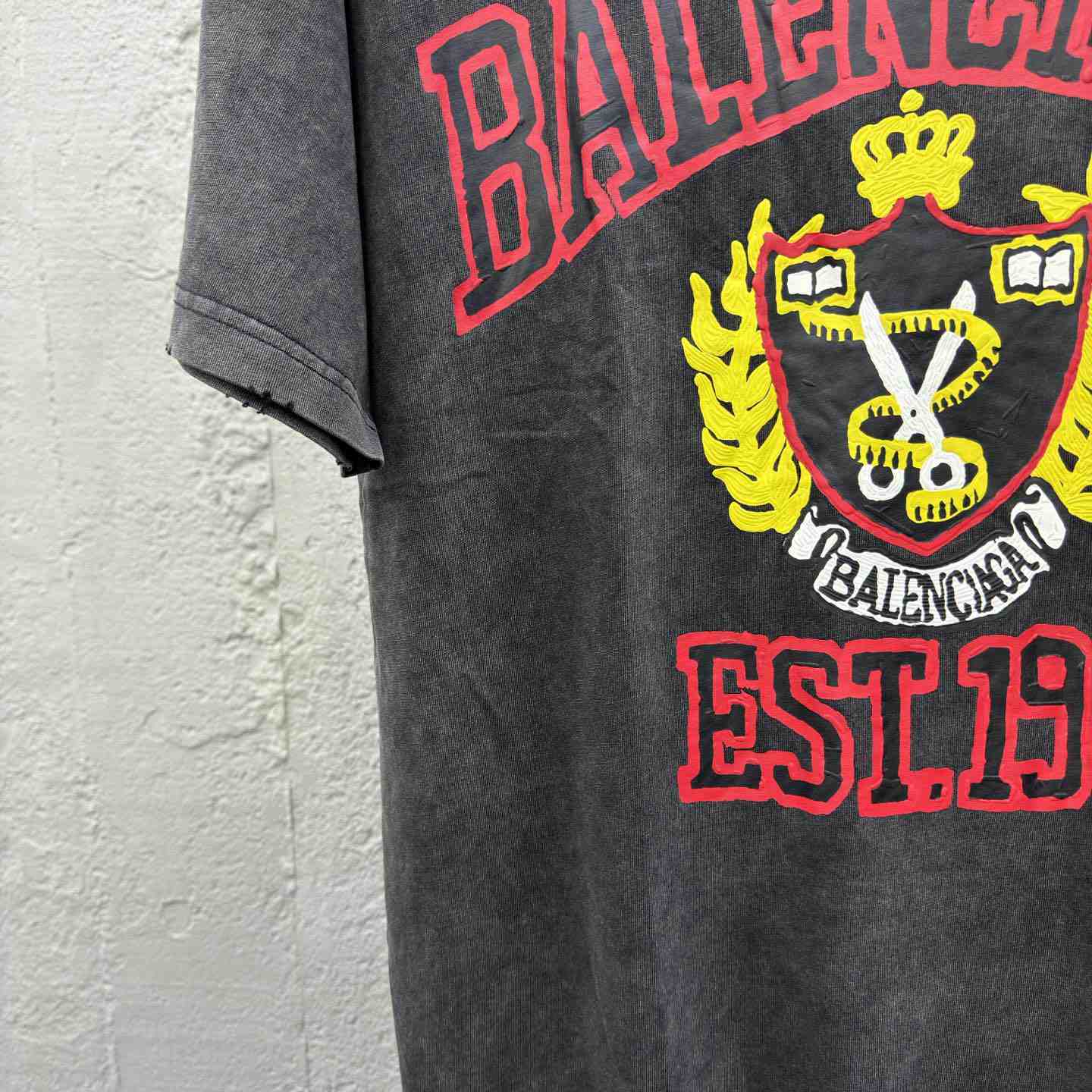 Balenciaga College T-Shirt 'Black' - PerfectKickZ