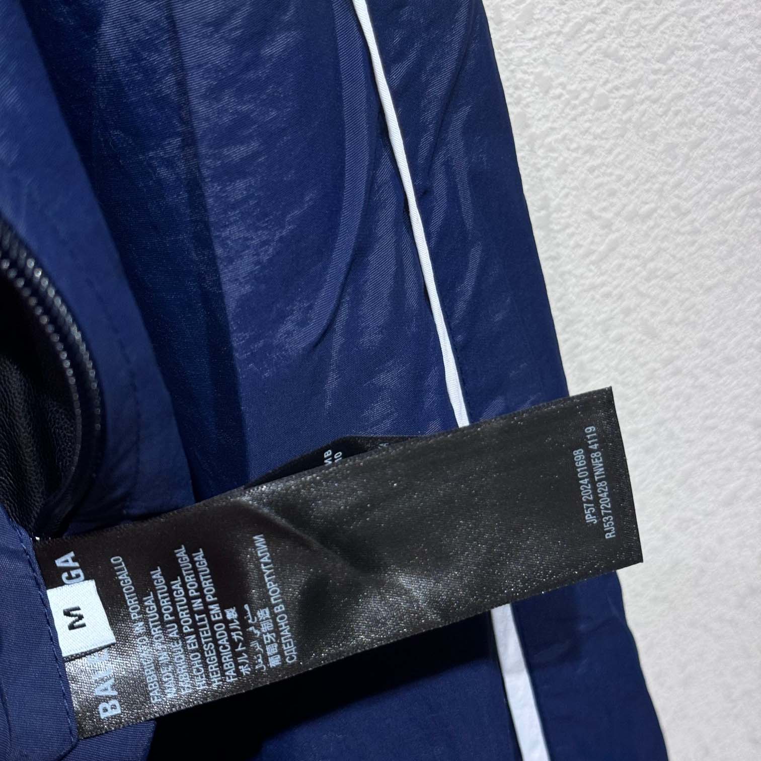 Balenciaga Loop Sports Icon Large Tracksuit Jacket In Navy Blue - PerfectKickZ