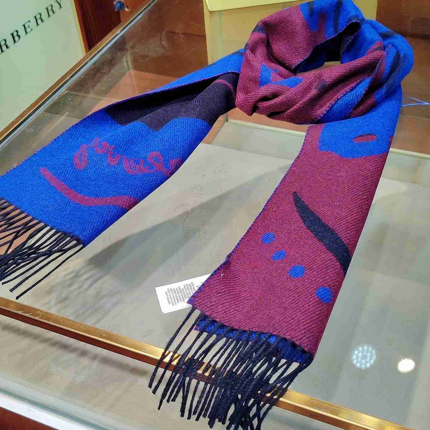 Burberry Mirrored Horse Cashmere Scarf - PerfectKickZ
