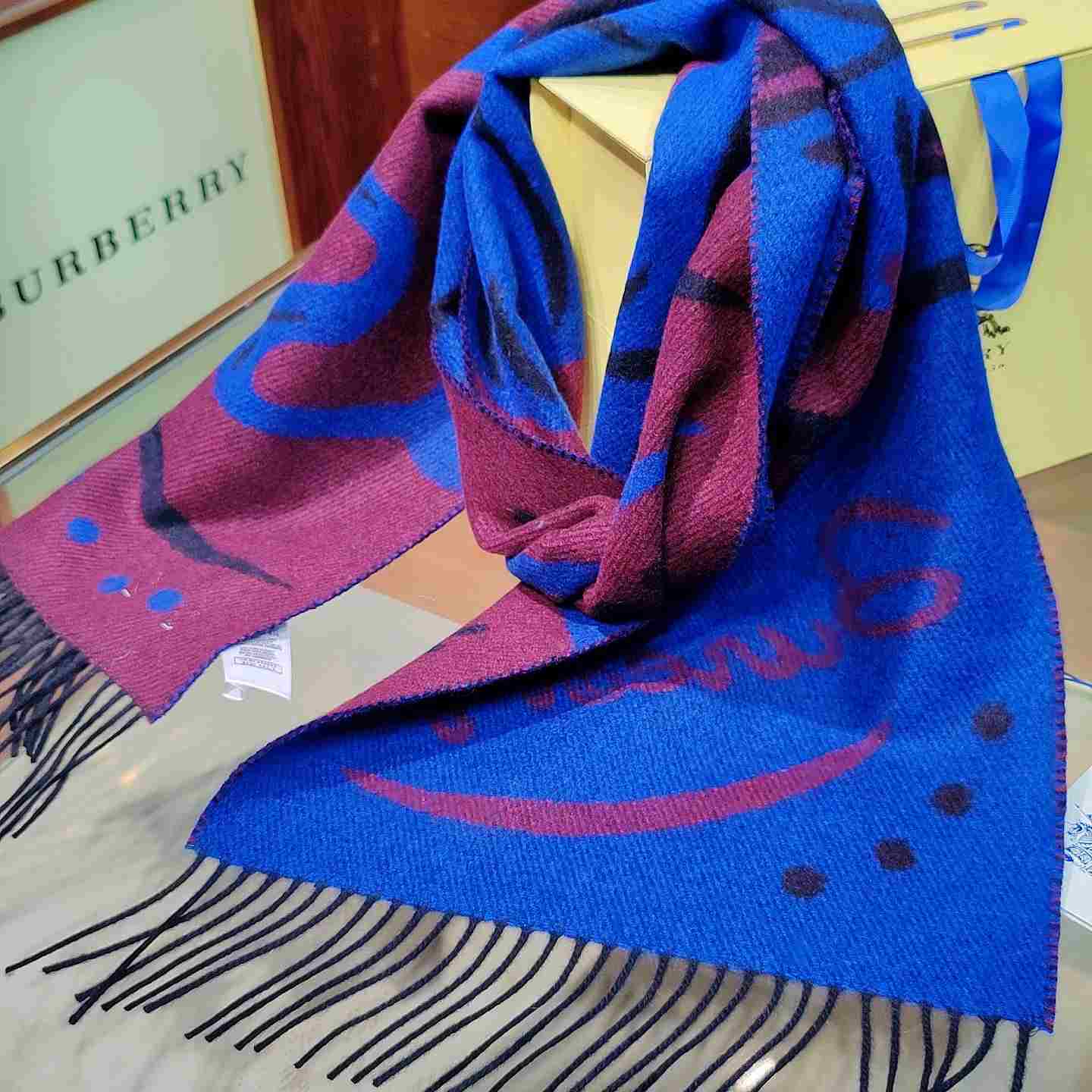 Burberry Mirrored Horse Cashmere Scarf - PerfectKickZ