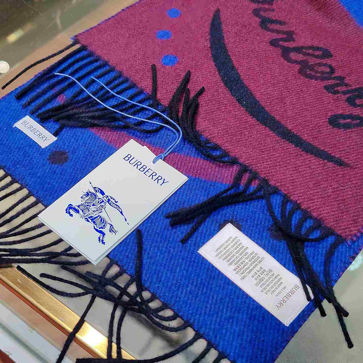 Burberry Mirrored Horse Cashmere Scarf - PerfectKickZ