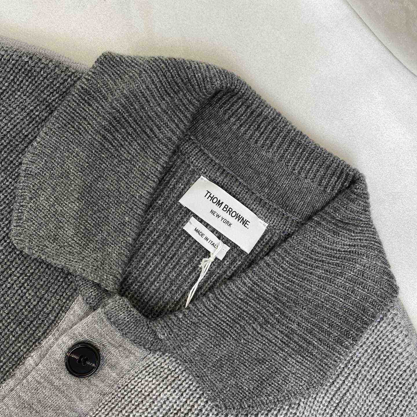 Thom Browne Fun-Mix Boiled Wool Stripe Workman's Jacket - PerfectKickZ