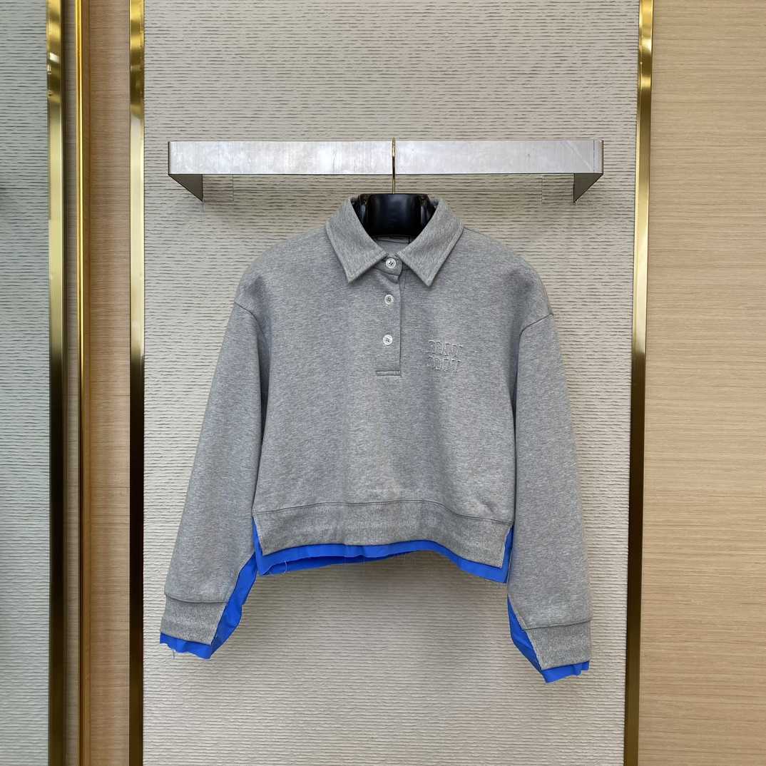 Miu Miu Cotton Fleece And Poplin Sweatshirt - PerfectKickZ