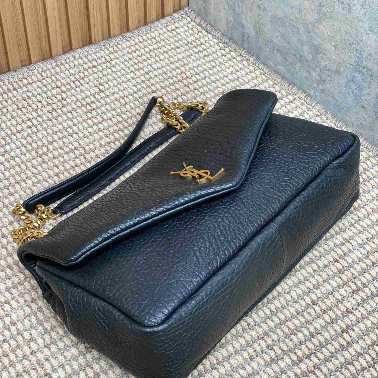 Saint Laurent Calypso Large In Grained Lambskin - PerfectKickZ