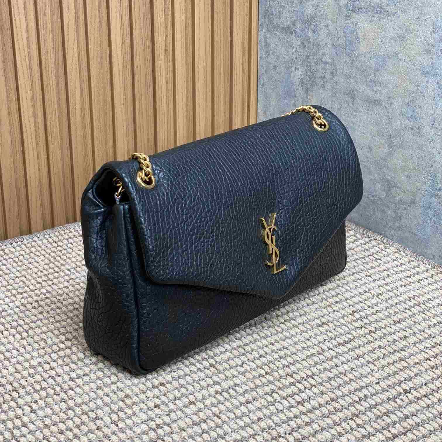 Saint Laurent Calypso Large In Grained Lambskin - PerfectKickZ