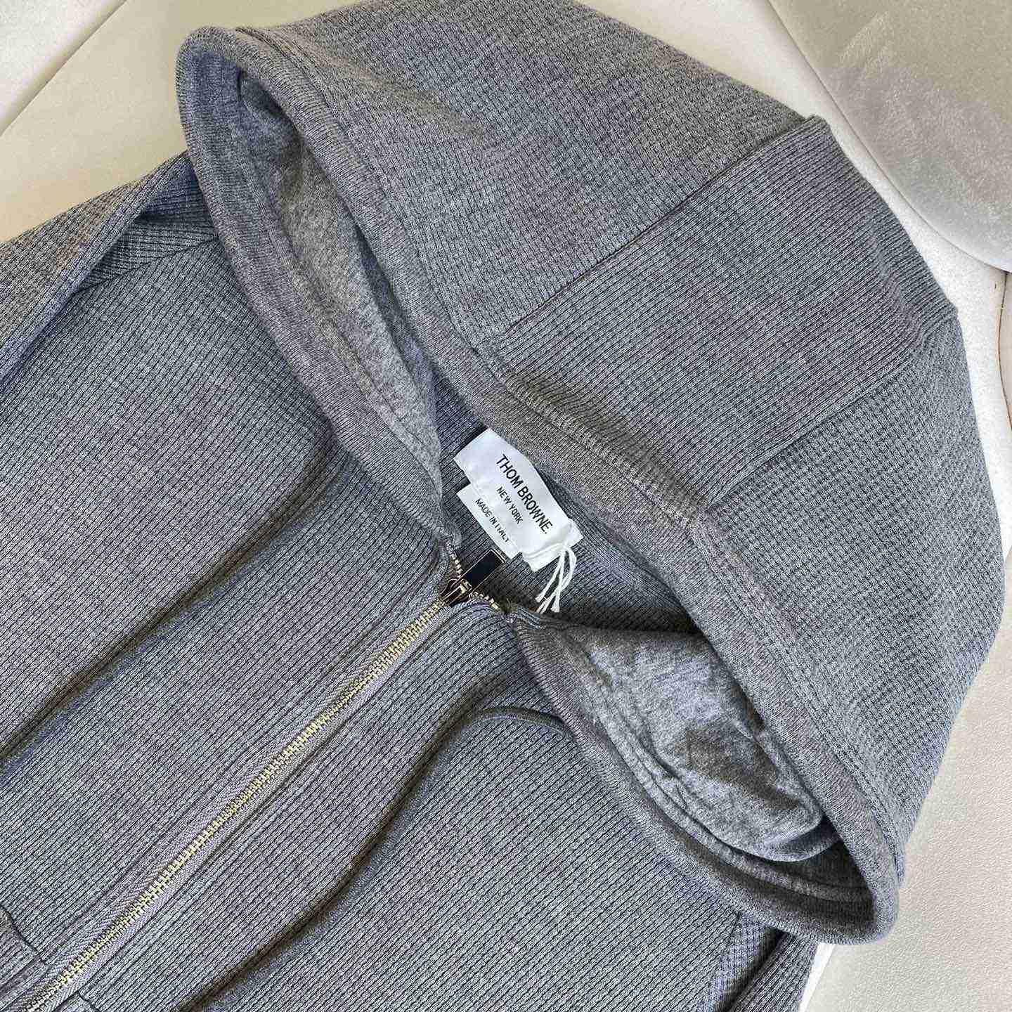 Thom Browne 4-Bar Zip-Up Cashmere Hoodie - PerfectKickZ