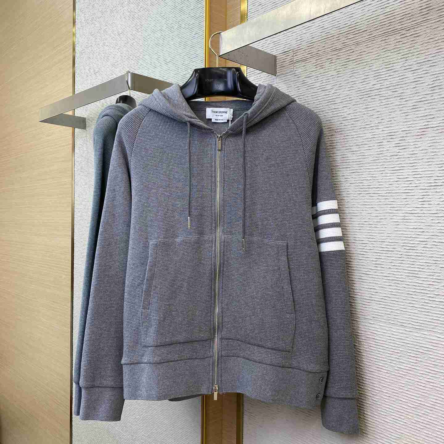 Thom Browne 4-Bar Zip-Up Cashmere Hoodie - PerfectKickZ