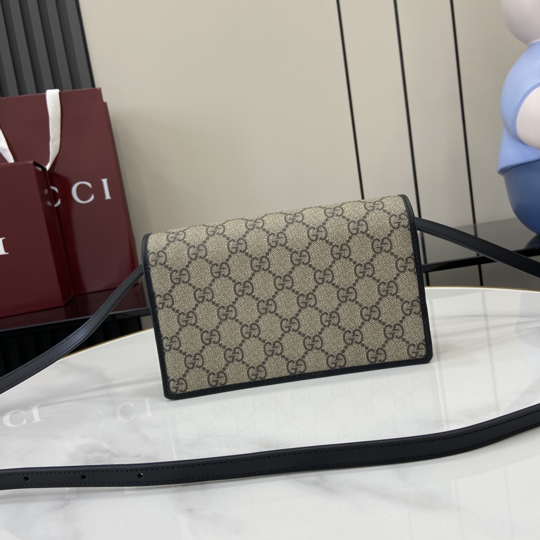 Gucci GG Emblem Super Mini Shoulder Bag - PerfectKickZ