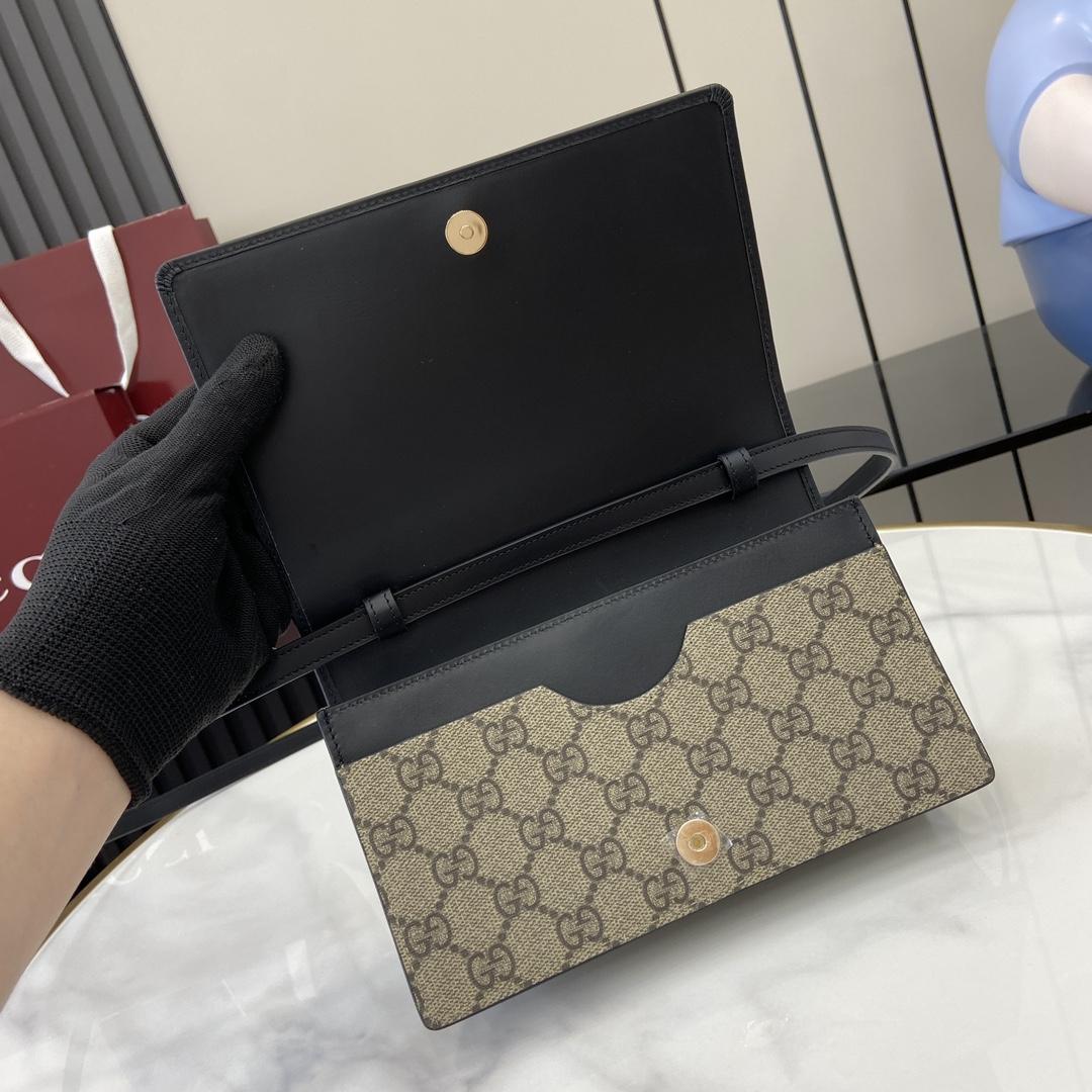 Gucci GG Emblem Super Mini Shoulder Bag - PerfectKickZ
