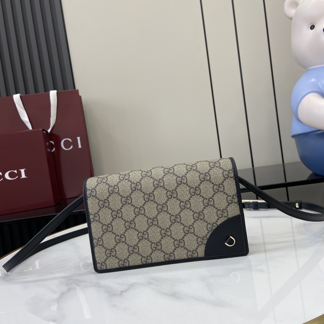 Gucci GG Emblem Super Mini Shoulder Bag - PerfectKickZ