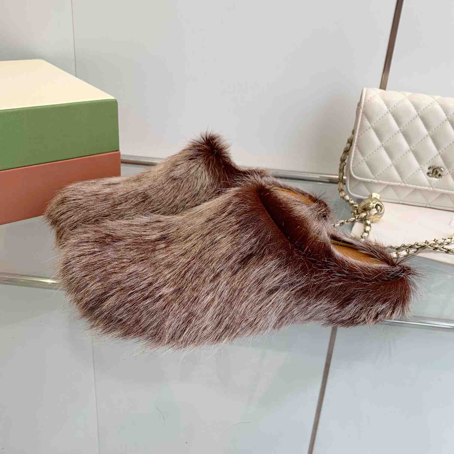 Marni Long Hair Calfskin Fussbett Sabot - PerfectKickZ