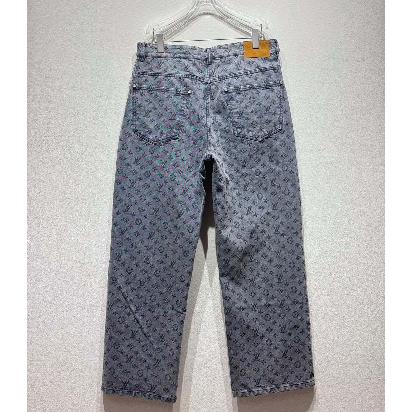 Louis Vuitton Monogram Jacquard Denim Skate Pants   - PerfectKickZ