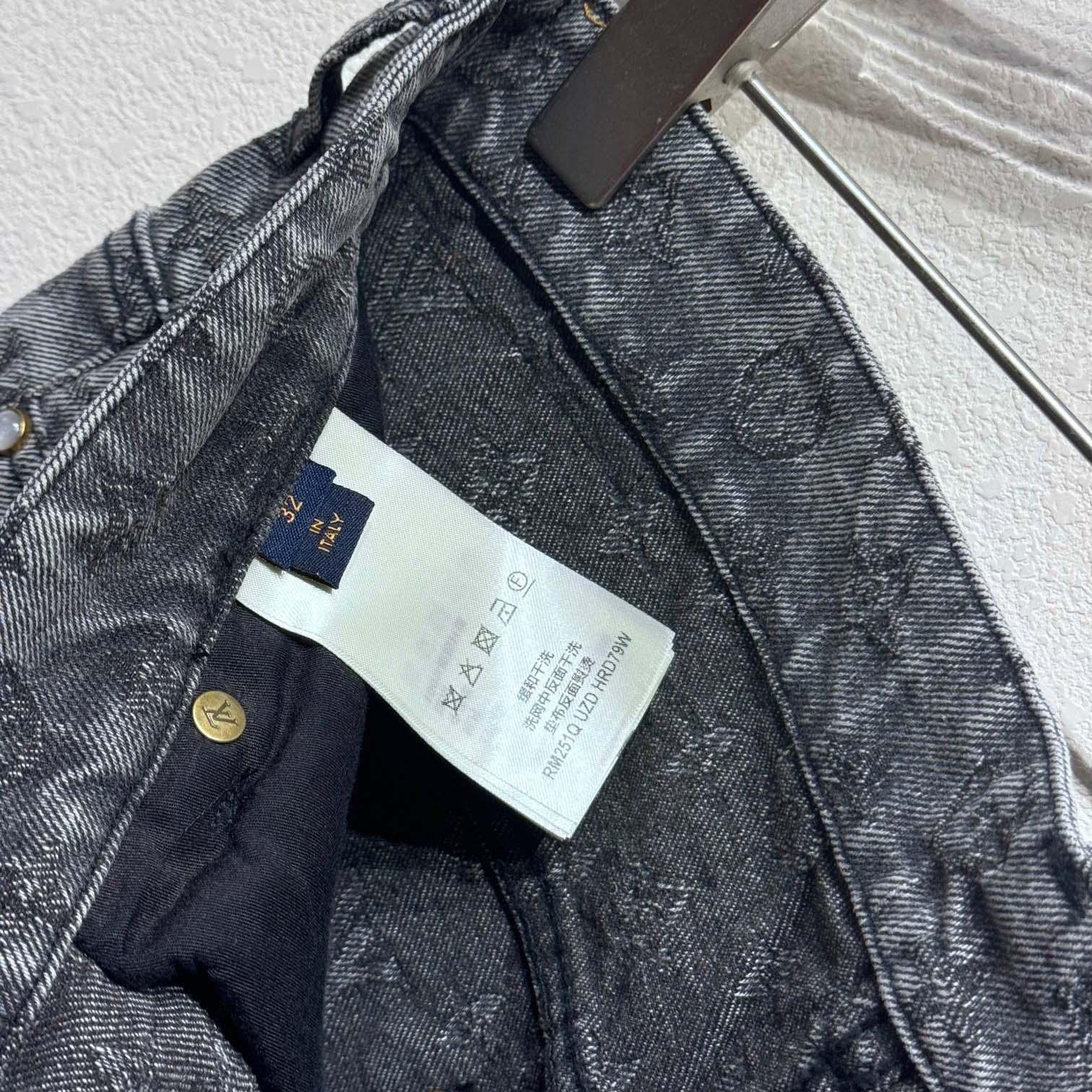 Louis Vuitton Monogram Jacquard Denim Skate Pants   - PerfectKickZ