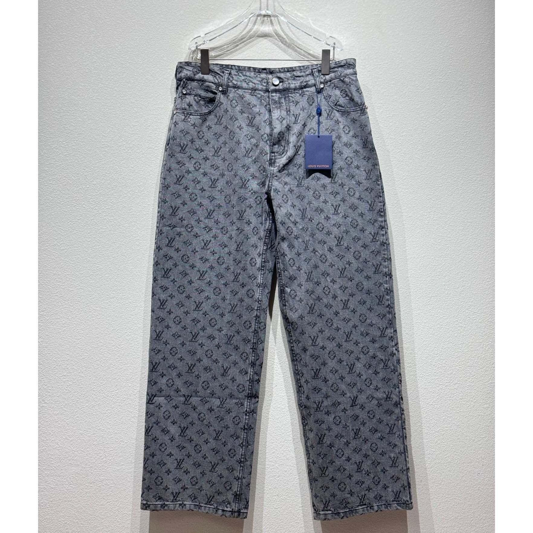 Louis Vuitton Monogram Jacquard Denim Skate Pants   - PerfectKickZ