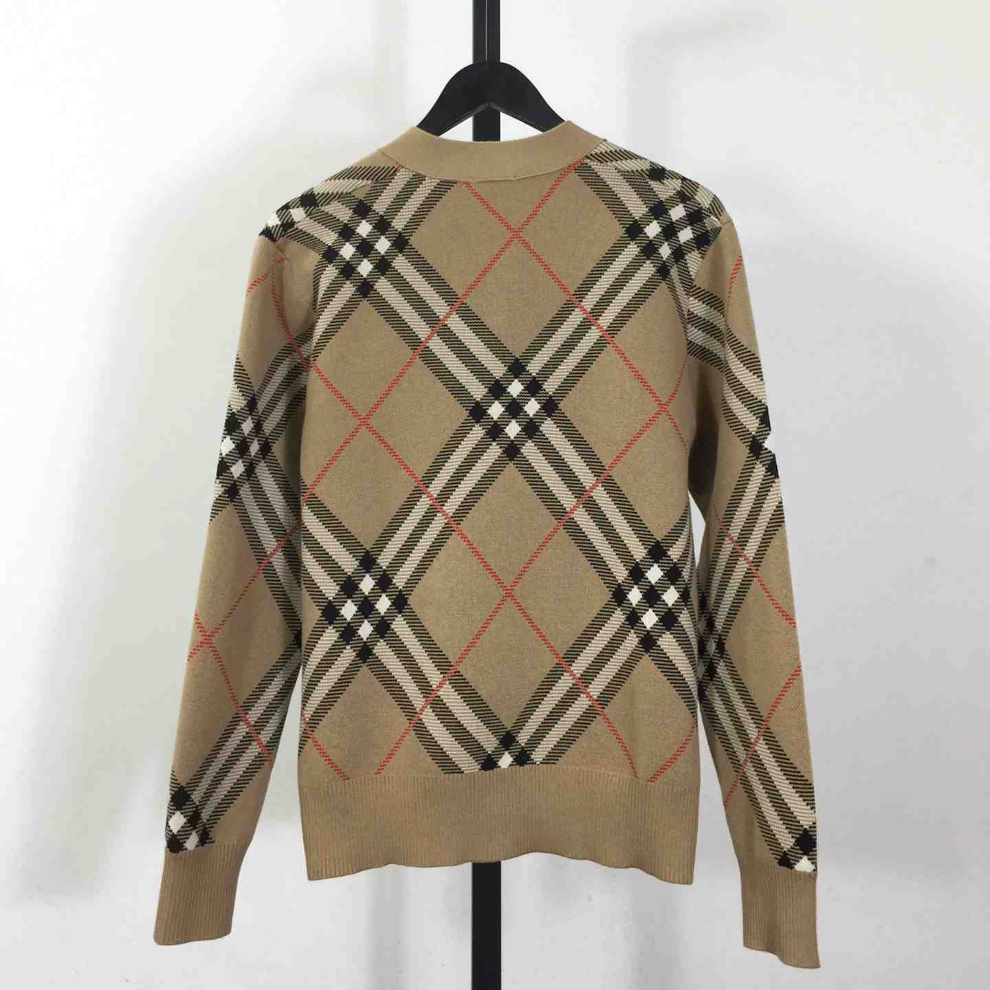 Burberry Check Wool Blend Cardigan - PerfectKickZ