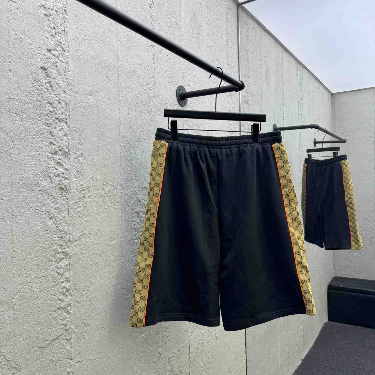 Gucci Cotton Jersey Shorts With GG Inserts - PerfectKickZ