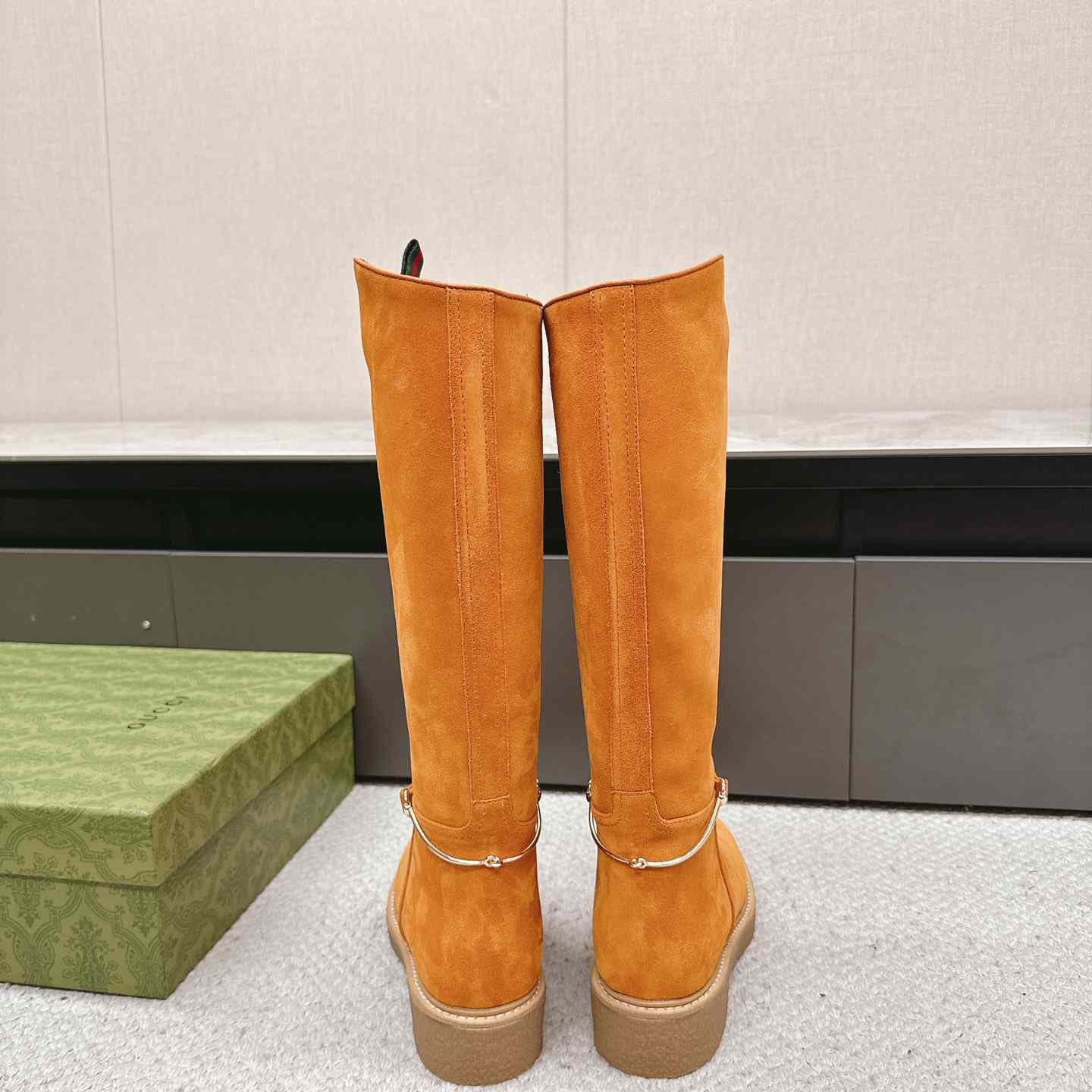 Gucci Women's Slim Horsebit Boot - PerfectKickZ