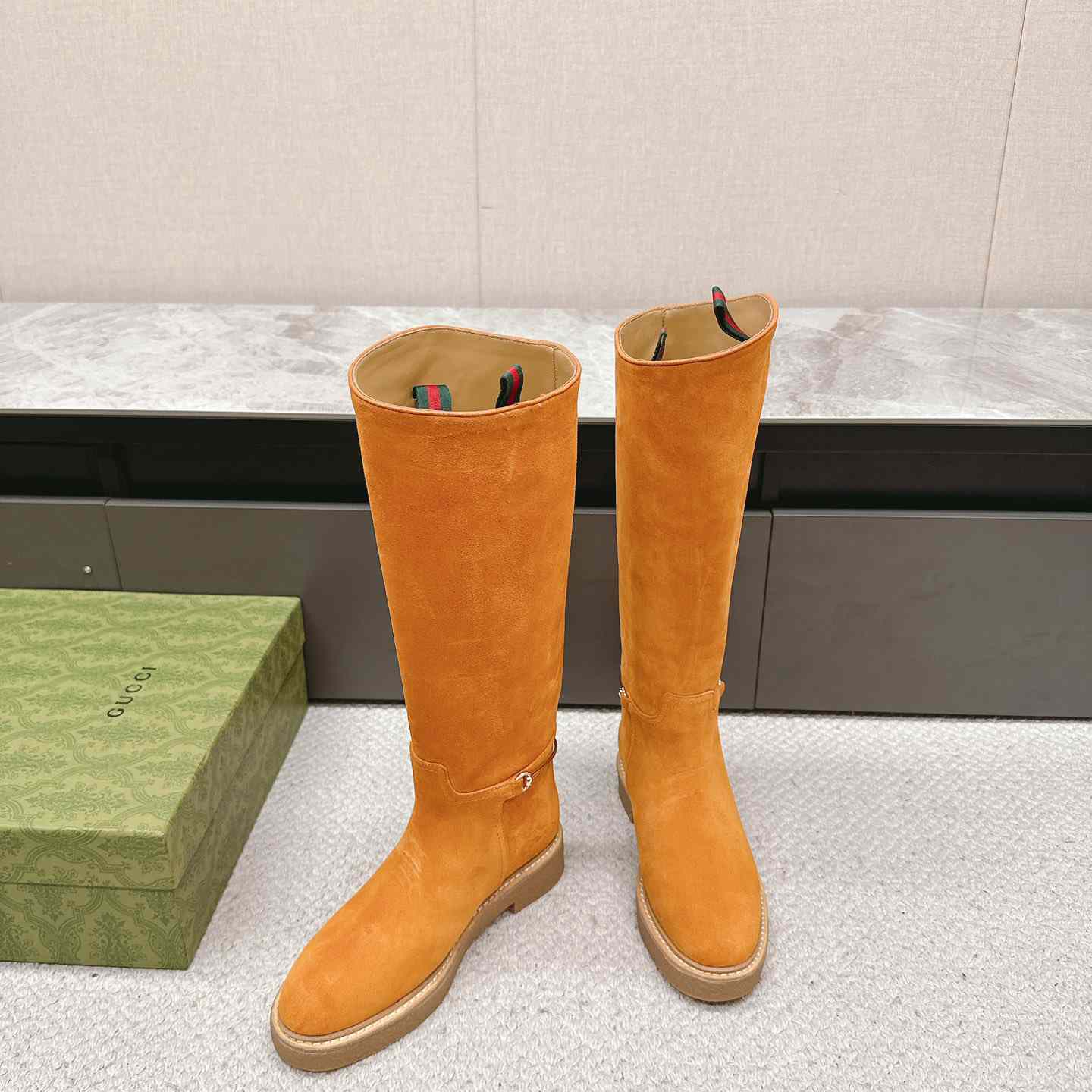 Gucci Women's Slim Horsebit Boot - PerfectKickZ