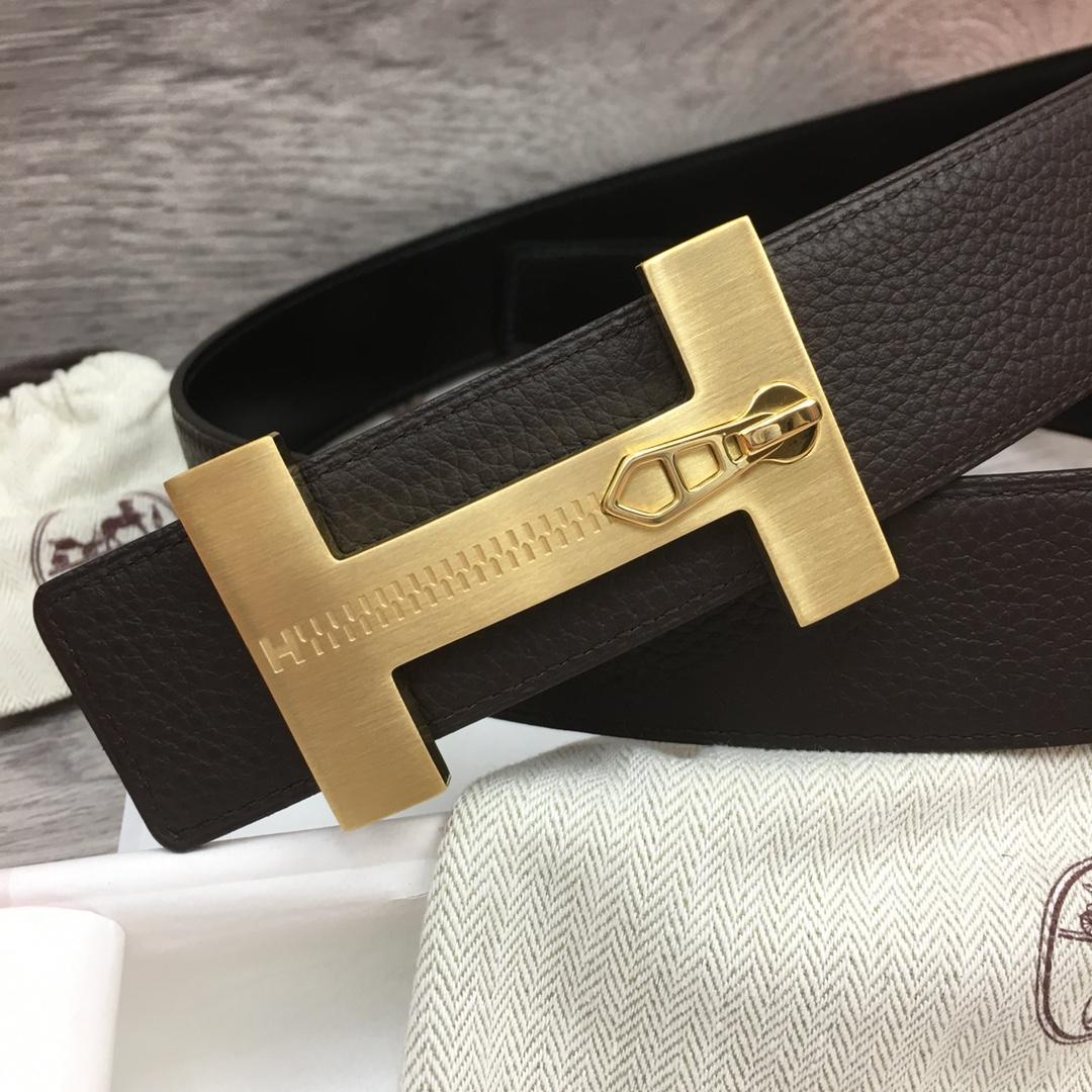 Hermes Leather H Buckle Belt - PerfectKickZ