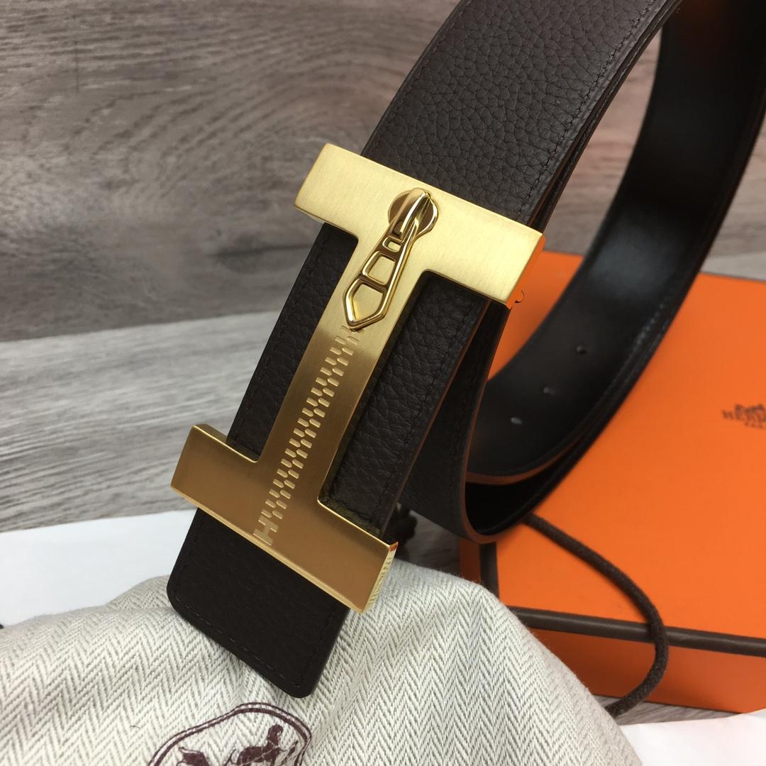 Hermes Leather H Buckle Belt - PerfectKickZ