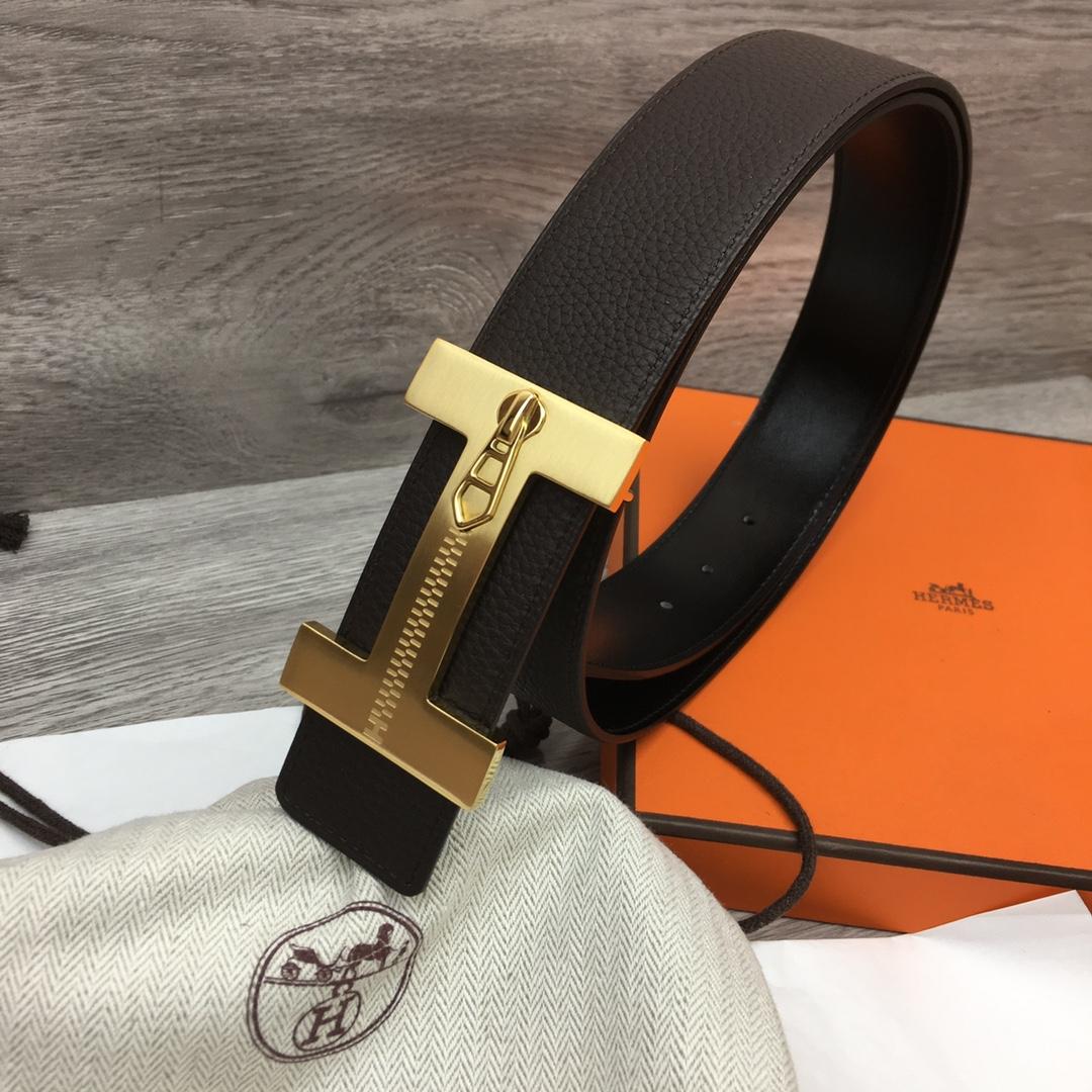 Hermes Leather H Buckle Belt - PerfectKickZ