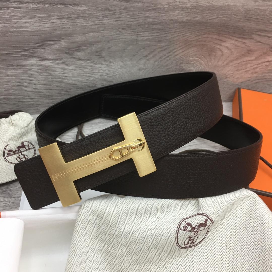 Hermes Leather H Buckle Belt - PerfectKickZ