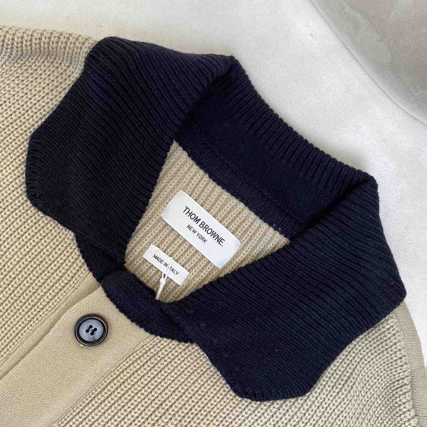 Thom Browne Fun-Mix Boiled Wool Stripe Workman's Jacket - PerfectKickZ