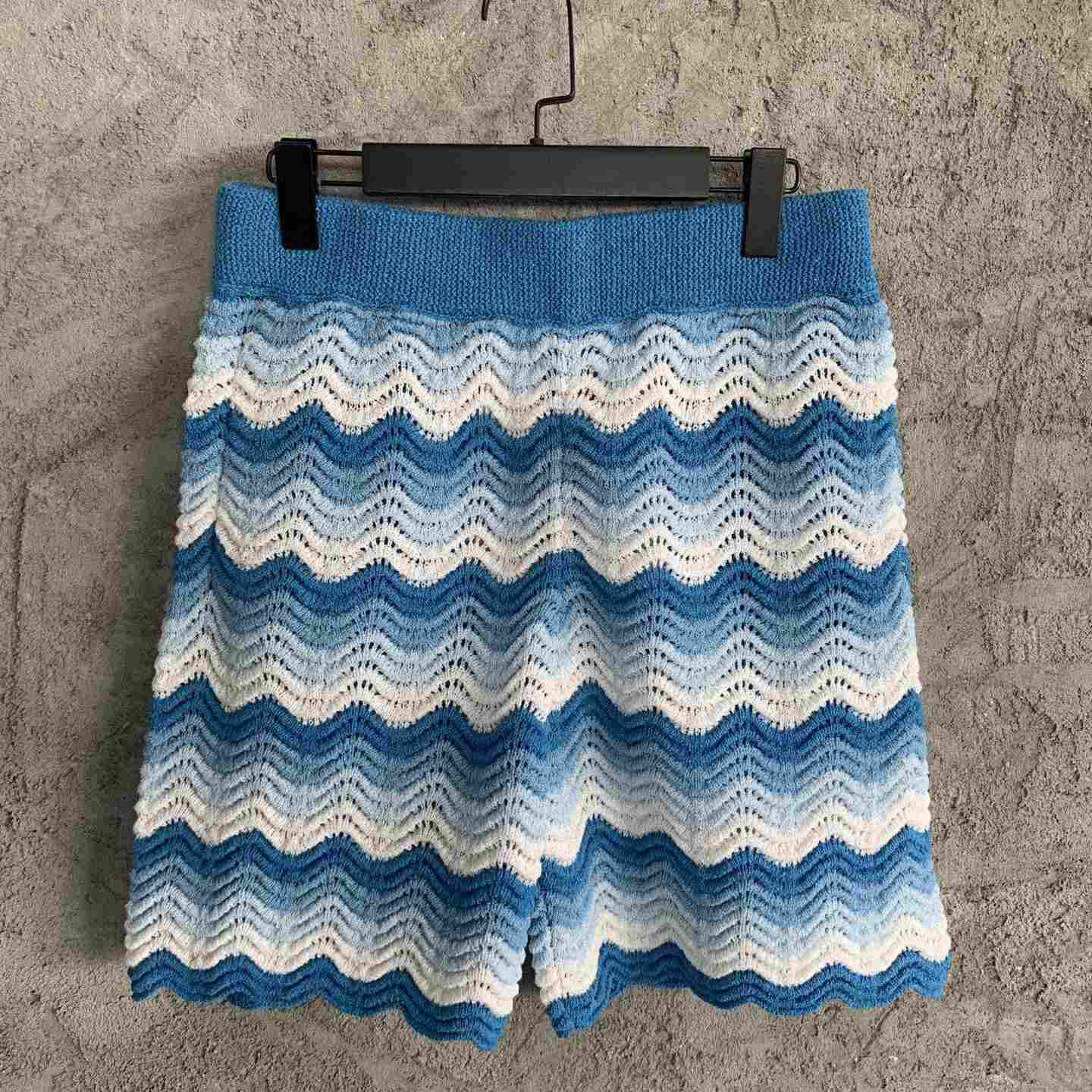 Casablanca Blue Wavy Shorts - PerfectKickZ