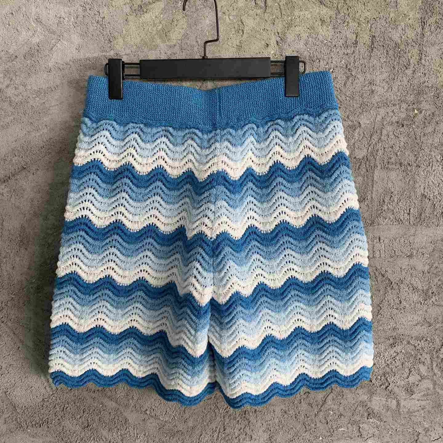 Casablanca Blue Wavy Shorts - PerfectKickZ
