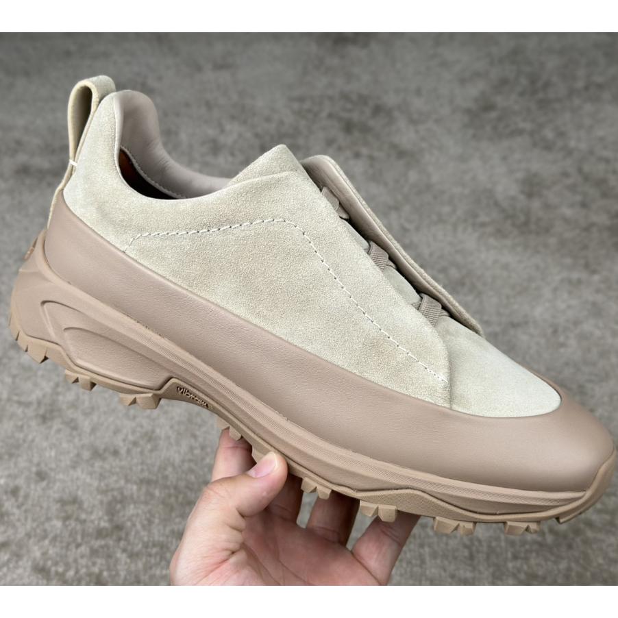 Zegna Suede And Leather Triple Stitch™ Monte Sneakers - PerfectKickZ