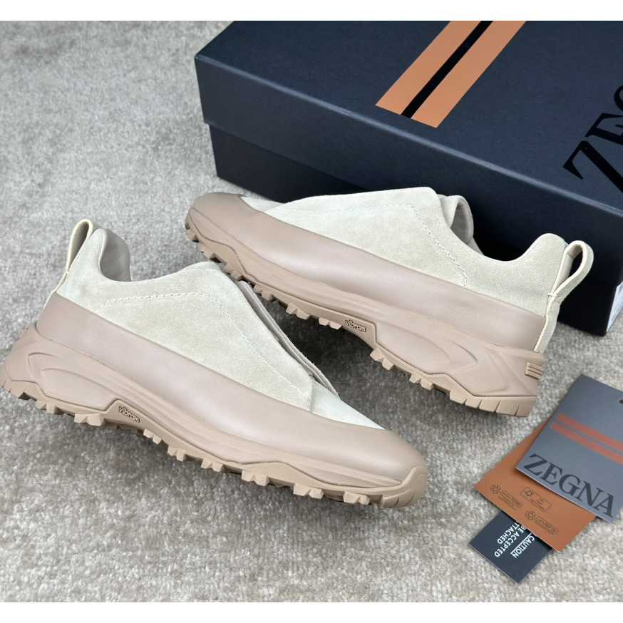 Zegna Suede And Leather Triple Stitch™ Monte Sneakers - PerfectKickZ