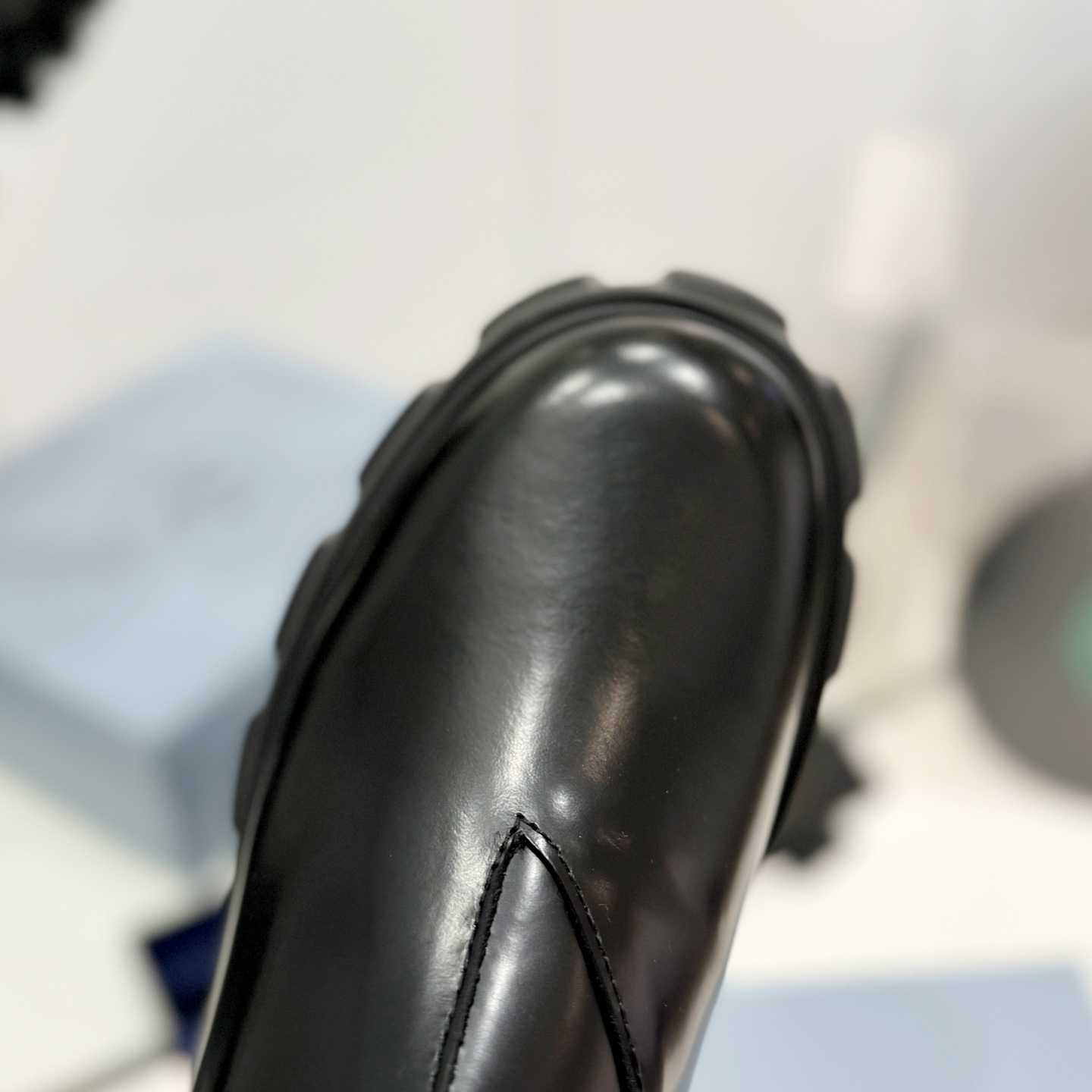 Prada Moonlith Brushed Leather Chelsea Boots - PerfectKickZ