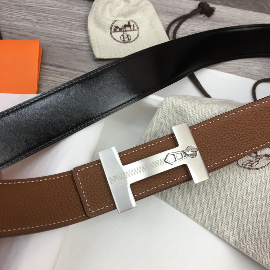 Hermes Leather H Buckle Belt - PerfectKickZ