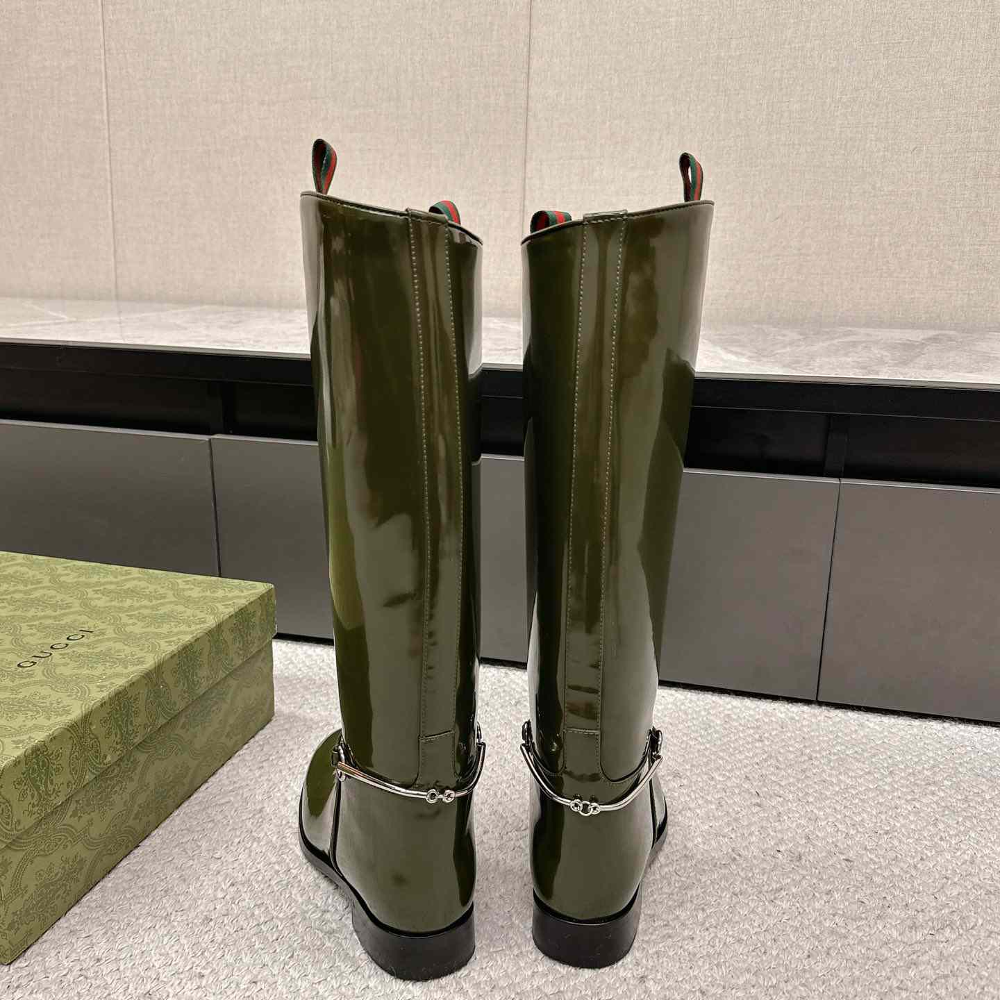 Gucci Women's Slim Horsebit Boot - PerfectKickZ