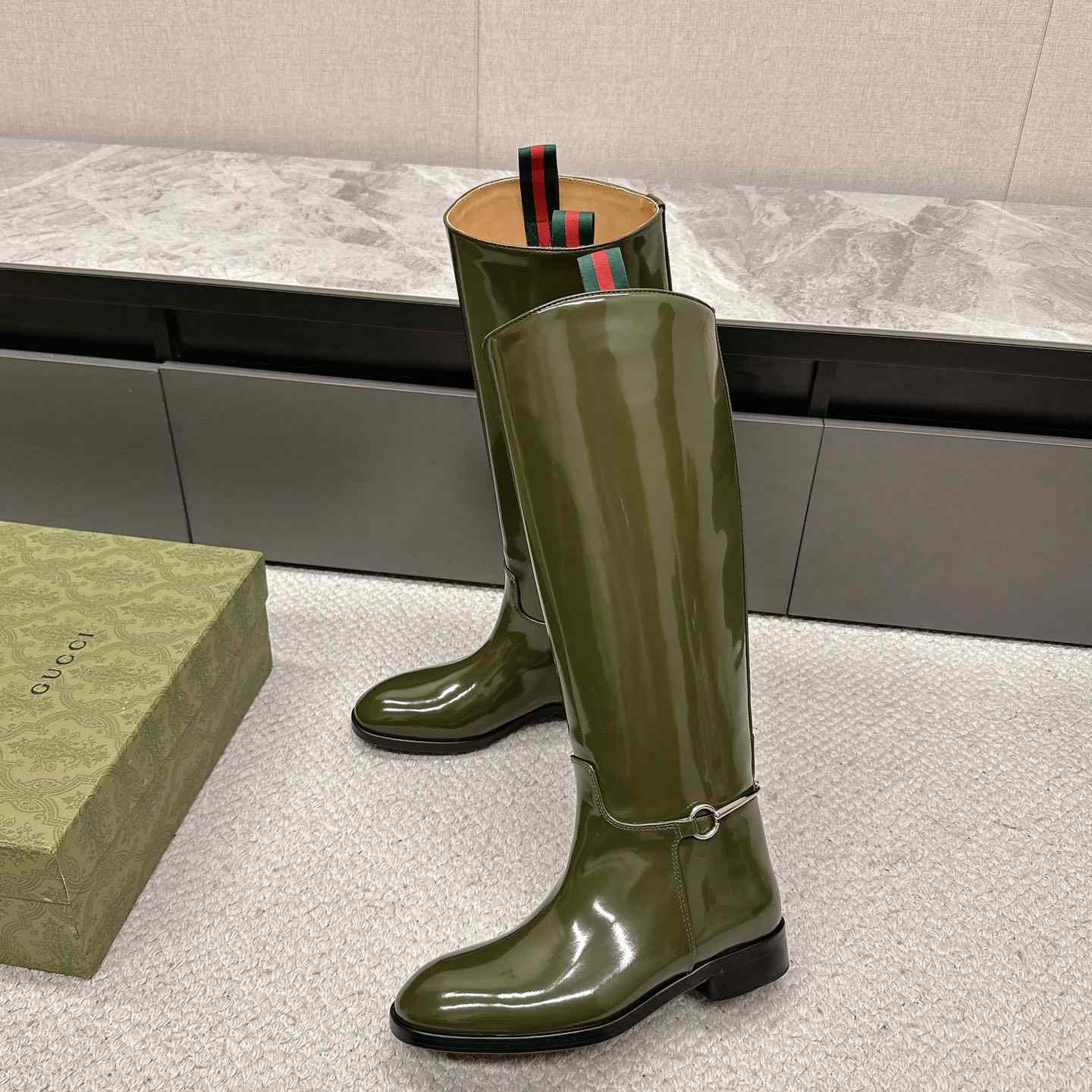 Gucci Women's Slim Horsebit Boot - PerfectKickZ