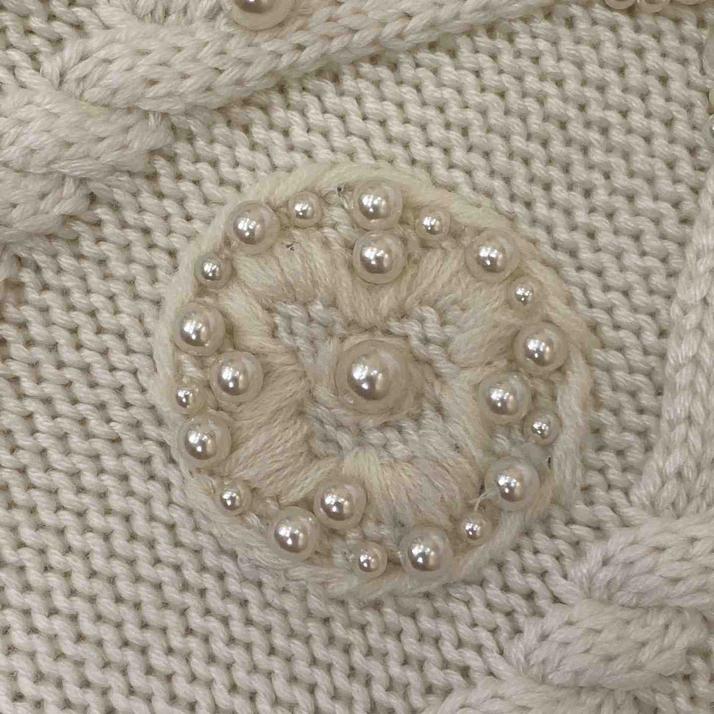 Louis Vuitton Embellished Cable Knit Wool Blend Pullover   - 