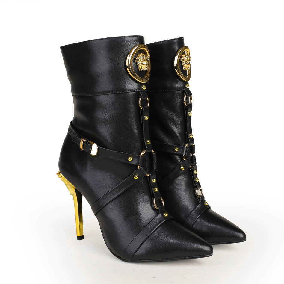 Versace Leather Ankle Boots - PerfectKickZ