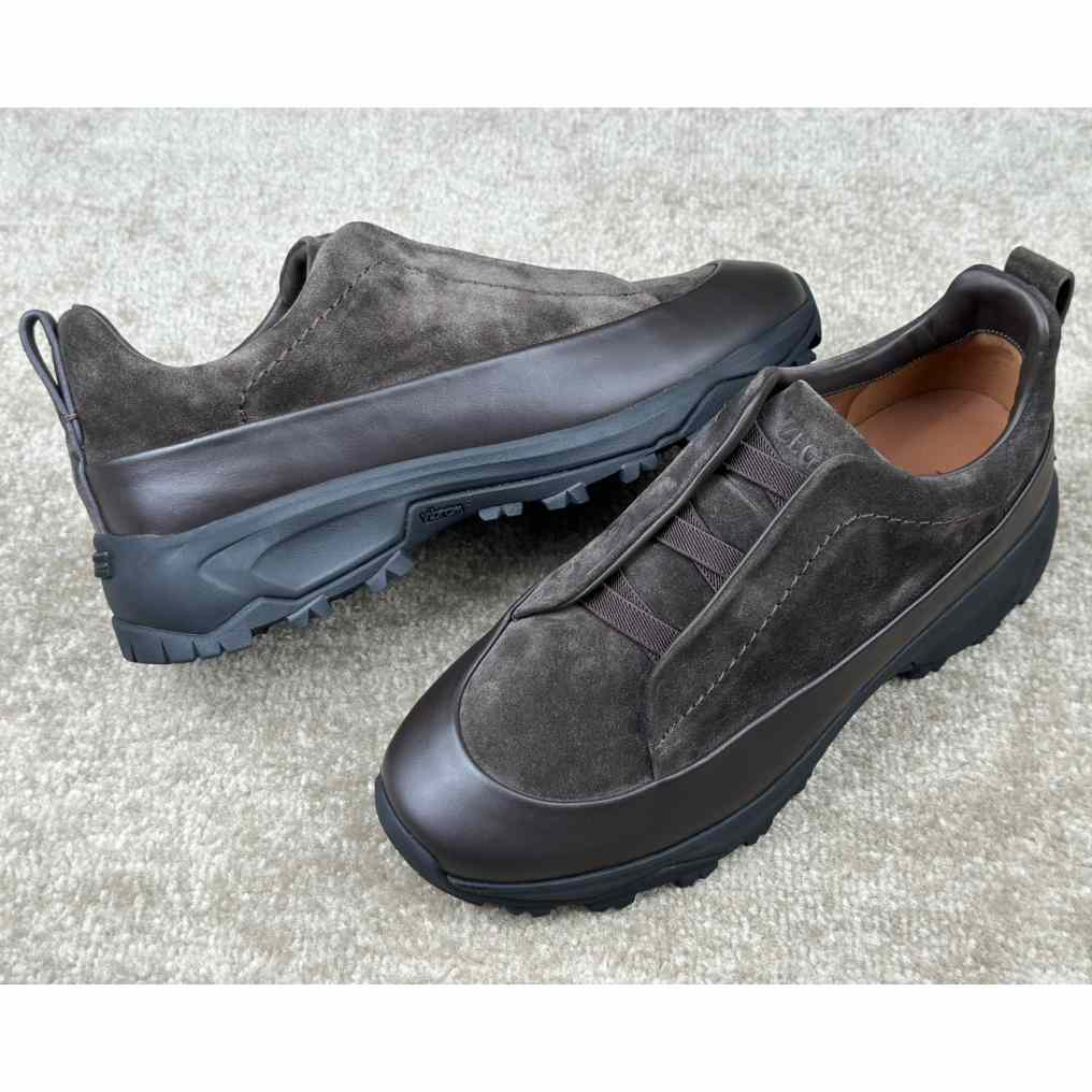 Zegna Suede And Leather Triple Stitch™ Monte Sneakers - PerfectKickZ